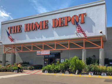 Oceanside, Kaliforniya, ABD 'deki Home Depot Mağazası. Home Depot ABD 'de en büyük ev geliştirme perakendeci ve inşaat hizmeti
