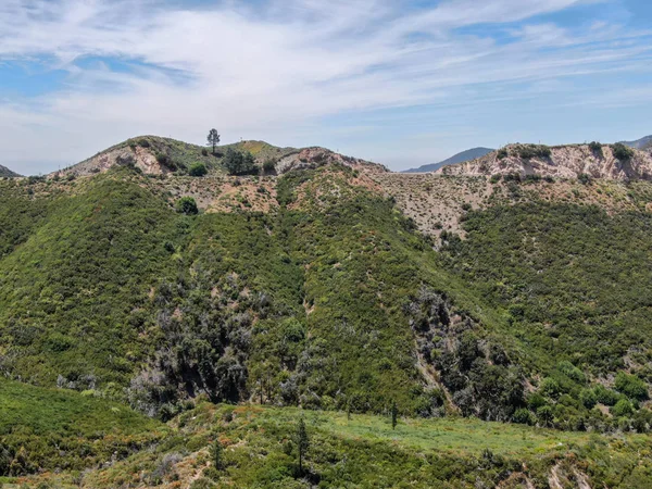 Légifotó Angeles National Forests Mountain Kalifornia Usa Zöldhegy Meleg Nyári — Stock Fotó