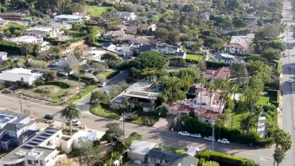 Utsikt Kysten Byen Jolla San Diego California Usa Sett Ovenfra – stockvideo