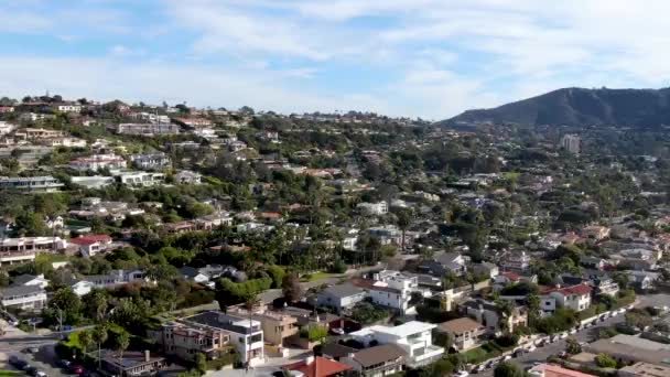 Luchtfoto Van Kustlijn Stad Jolla San Diego Californië Verenigde Staten — Stockvideo