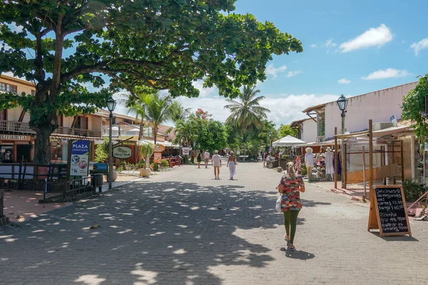 Famosa Rua Principal Para Turistas Compras Bar Restaurante Praia Forte — Fotografia de Stock