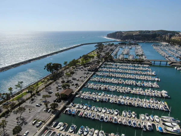 Aerial view of Dana Point Harbor and her marina — Stock Photo, Image