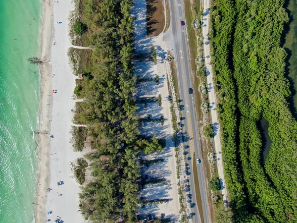 Aerial view of Coquina Beach, Anna Maria Island — Stock Photo, Image