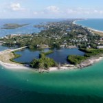 Letecký pohled na Longboat Key, Florida