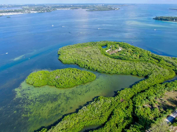 Vista aérea Anna Maria Island verde exuberante — Foto de Stock