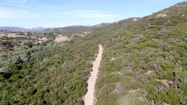 Flygfoto över Los Penasquitos Canyon Preserve, San Diego — Stockvideo