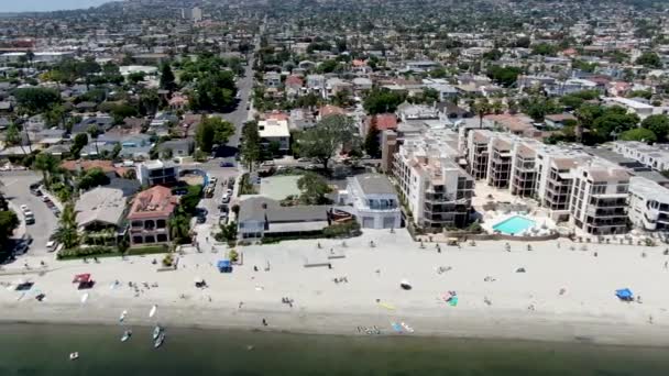 Aerial view of Mission Bay in San Diego.California — Stock Video