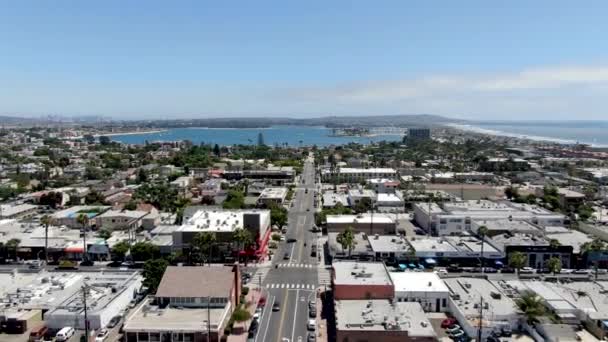 Flygfoto över Mission Bay i San Diego.Kalifornien — Stockvideo