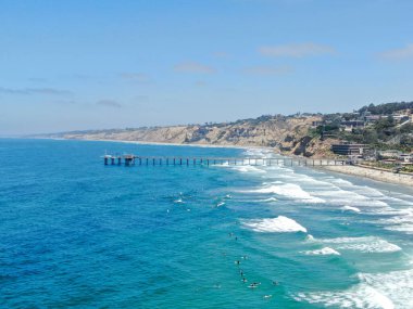 San Diego La Jolla Körfezi 'nin havadan görünüşü,