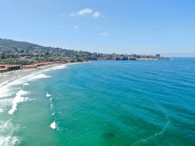 San Diego La Jolla Körfezi 'nin havadan görünüşü,