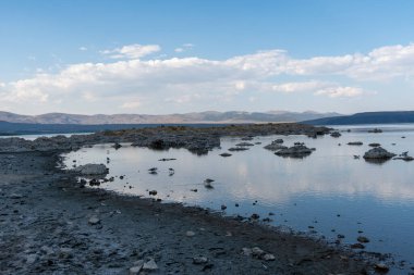 Günbatımında Mono Gölü, Mono County, California, ABD