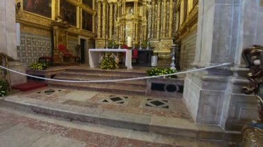 Salvador Katedrali Bazilikası 'nın içinde, eski şehir Salvadore, Bahia, Brezilya' nın merkezinde.