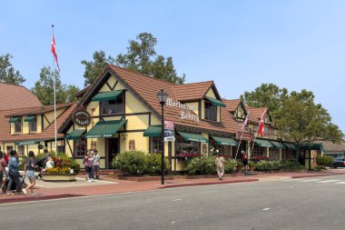 Solvang, CA, USA - August 04th, 2025: Danish village of Solvang, California. touristic destination village