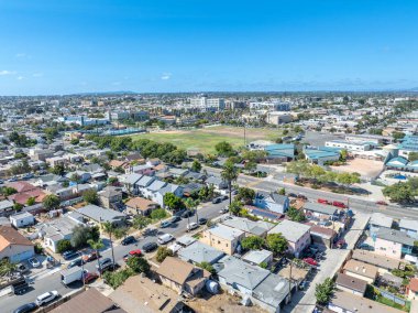 City Heights 'ın havadan görünüşü, San Diego, Güney Kaliforniya' nın en fakir bölgelerinden biri, ABD