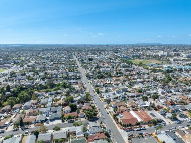 City Heights 'ın havadan görünüşü, San Diego, Güney Kaliforniya' nın en fakir bölgelerinden biri, ABD