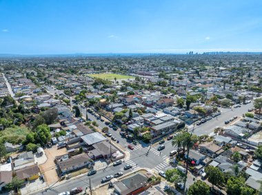 City Heights 'ın havadan görünüşü, San Diego, Güney Kaliforniya' nın en fakir bölgelerinden biri, ABD