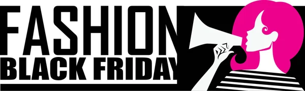 Kara Cuma, megafonlu kadın, kadın megafonda bir duyuru yapıyor, satılık yatay poster.