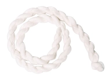 Beyaz arka plan üzerinde izole beyaz ip