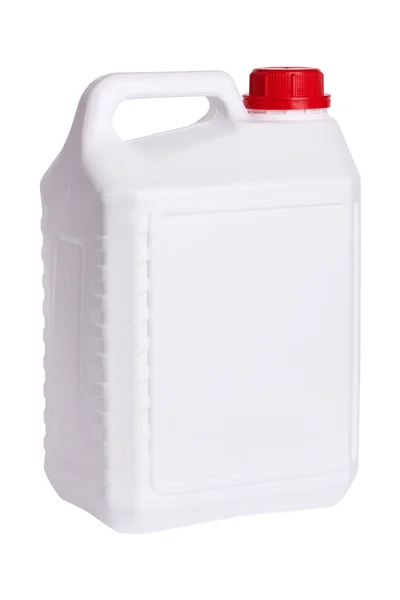 Beyaz plastik kutu izole edildi