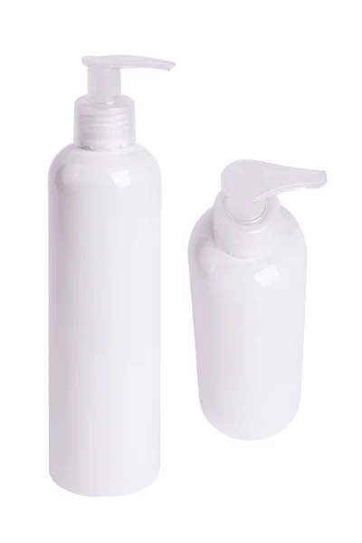 White Plastic Bottle Isolated White Background — Stock Photo, Image