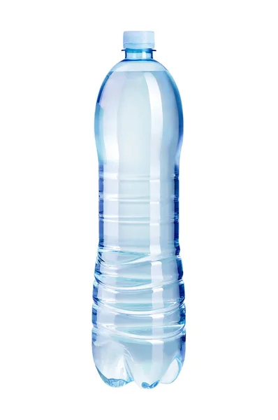 Plastikflasche Gefüllt Mit Reinem Trinkwasser Isoliert Auf Weißem Hintergrund Liter — Stockfoto