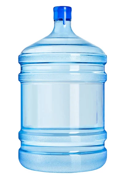 Saf kristal İçmesuyu beyaz arka plan üzerinde izole plastik büyük şişe dolu 
