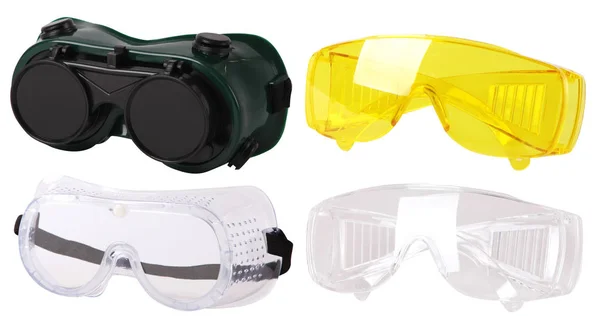 Collection of  protective spectacles (Safety glasses). Plastic Protective Work Glasses