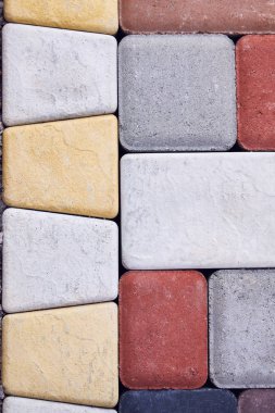 Renkli beton parke döşeme
