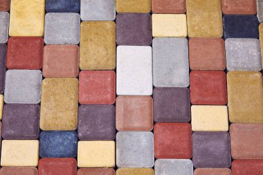 Renkli beton parke döşeme