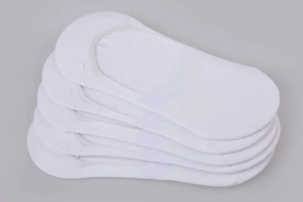 Короткие Белые Носки Изолированы Белом Фоне — стоковое фото