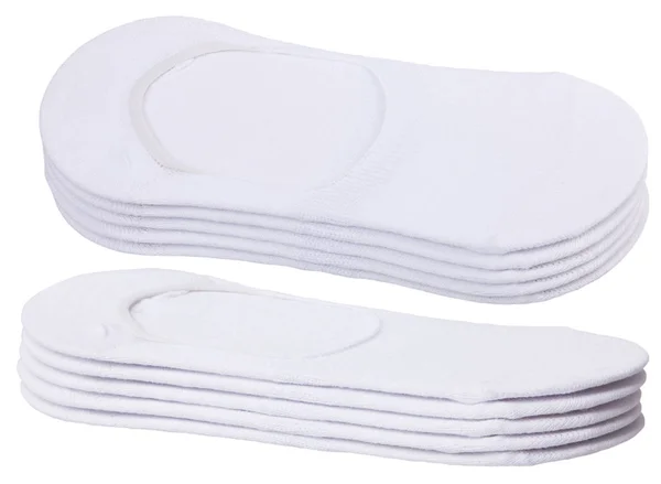 Короткие Белые Носки Изолированы Белом Фоне — стоковое фото