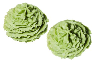 Green wasabi isolated on white background