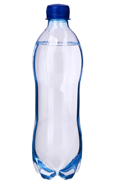 Plastikflasche Gefüllt Mit Reinem Trinkwasser Isoliert Auf Weißem Hintergrund Liter — Stockfoto