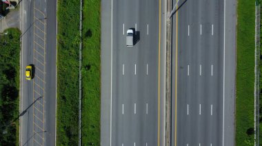 Ekspres kırsal genelinde havadan görünümü