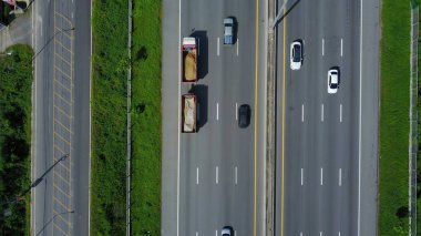 Ekspres kırsal genelinde havadan görünümü