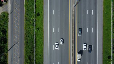 Ekspres kırsal genelinde havadan görünümü