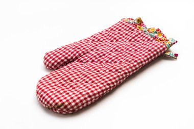 Pamuk ısı eldiven beyaz arka plan üzerinde