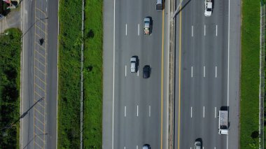 Ekspres kırsal genelinde havadan görünümü