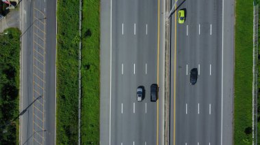 Ekspres kırsal genelinde havadan görünümü