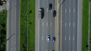 Ekspres kırsal genelinde havadan görünümü