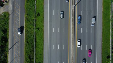 Ekspres kırsal genelinde havadan görünümü