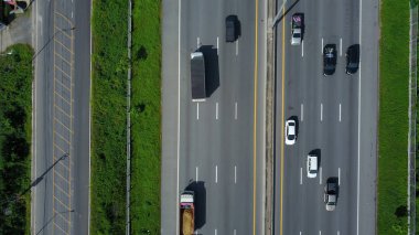 Ekspres kırsal genelinde havadan görünümü