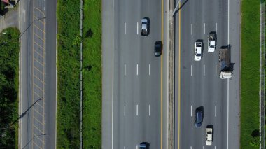 Ekspres kırsal genelinde havadan görünümü