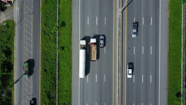 Luchtfoto Van Snelweg Platteland — Stockfoto