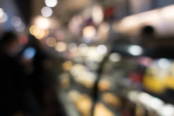 Vervagen Defocus Image Van Coffeeshop Cafetaria Bakkerij Winkel Met Licht — Stockfoto