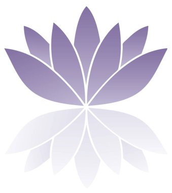 lotus çiçek ultra mor renk yansıması ile vektör çizim