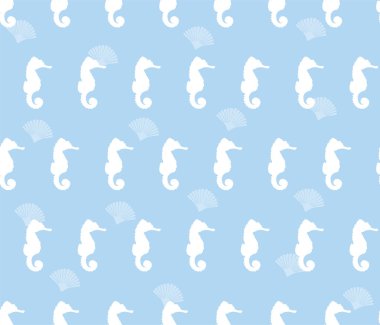 kesintisiz deniz atı arka plan vektör çizim