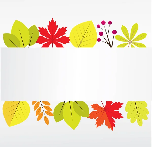 Vector Illustration Fall Autumn Leaves Fall Autumn Background Nature Background — Stock Vector