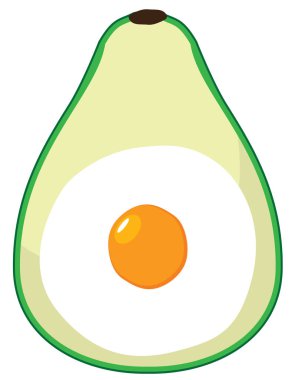 Avokado illüstrasyon vektör ve arka plan yumurta. Gıda arka plan. sağlıklı beslenme. 