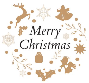 bir Noel çelenk vektör Illustration. tatil arka plan. 